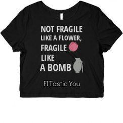 Ladies Slim Fit Crop Top Tee