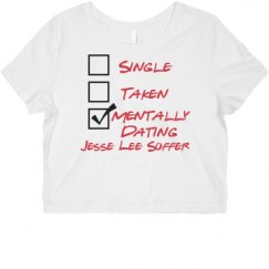 Ladies Slim Fit Crop Top Tee