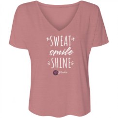 Ladies Flowy Slouchy V-Neck Tee