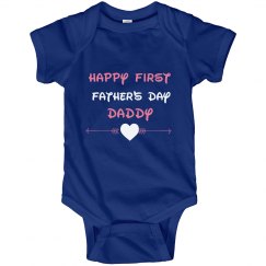 Happy First Father's Day Onesies