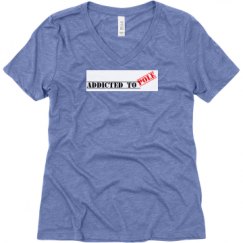 Ladies Relaxed Fit Super Soft Triblend V-Neck Tee