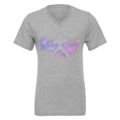 Unisex CVC Jersey V-Neck T-Shirt