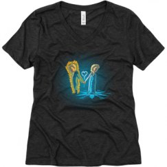 Ladies Relaxed Fit Super Soft Triblend V-Neck Tee