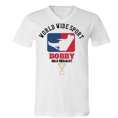 Unisex V-Neck Jersey Tee