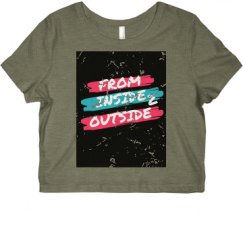 Ladies Slim Fit Crop Top Tee