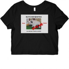 Ladies Slim Fit Crop Top Tee