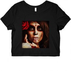 Ladies Slim Fit Crop Top Tee