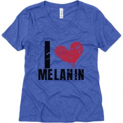 Ladies Relaxed Fit Super Soft Triblend V-Neck Tee