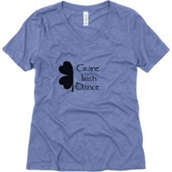 Ladies Relaxed Fit Super Soft Triblend V-Neck Tee