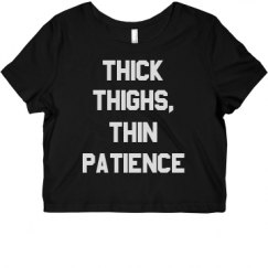 Ladies Slim Fit Crop Top Tee