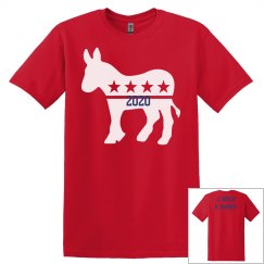 Red tee w/presidential candidate graphic 