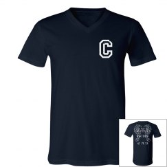 CW NAVY WING V-NECK