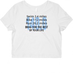 Ladies Slim Fit Crop Top Tee