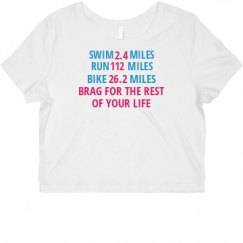 Ladies Slim Fit Crop Top Tee