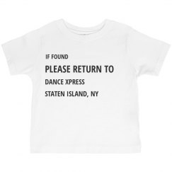 IF FOUND PLEASE RETURN... TODDLER