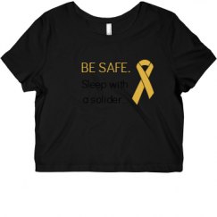 Ladies Slim Fit Crop Top Tee