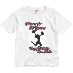 White Youth Cheer (Mrs. Shelia) Birthday Shirt