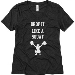 Ladies Relaxed Fit Super Soft Triblend V-Neck Tee