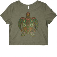 Ladies Slim Fit Crop Top Tee