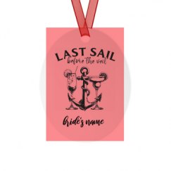 Metal Oval Christmas Ornament