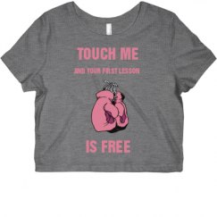 Ladies Slim Fit Crop Top Tee