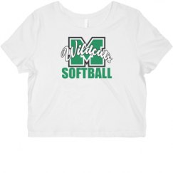 Ladies Slim Fit Crop Top Tee