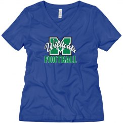 Wildcats M Football V-Neck White