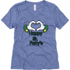 Ladies Relaxed Fit Super Soft Triblend V-Neck Tee