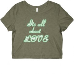 Ladies Slim Fit Crop Top Tee