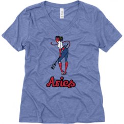 Ladies Relaxed Fit Super Soft Triblend V-Neck Tee