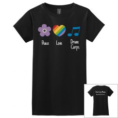 PEACE LOVE DRUM CORPS BLACK