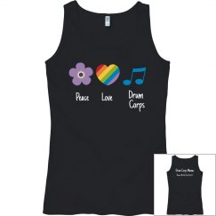 PEACE LOVE CRUM CORPS BLACK TANK