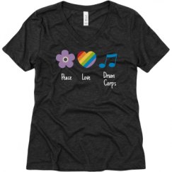 Ladies Relaxed Fit Super Soft Triblend V-Neck Tee