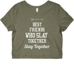 Ladies Slim Fit Crop Top Tee