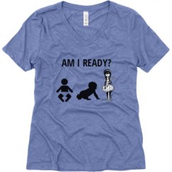 Ladies Relaxed Fit Super Soft Triblend V-Neck Tee