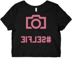 #Selfie Ladies Crop Tee