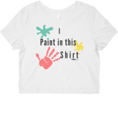 Ladies Slim Fit Crop Top Tee