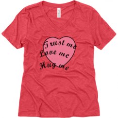 Ladies Relaxed Fit Super Soft Triblend V-Neck Tee