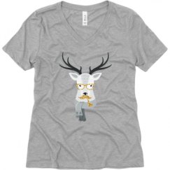 Ladies Relaxed Fit V-Neck Tee