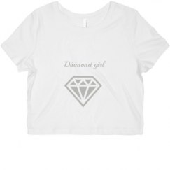 Ladies Slim Fit Crop Top Tee