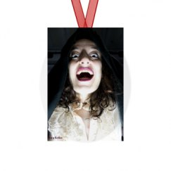 Metal Oval Christmas Ornament