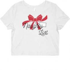 Ladies Slim Fit Crop Top Tee