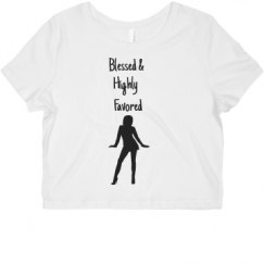 Ladies Slim Fit Crop Top Tee