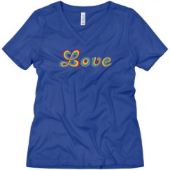 Ladies Relaxed Fit V-Neck Tee