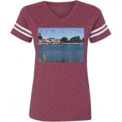 Ladies Relaxed Fit Vintage Sports Tee