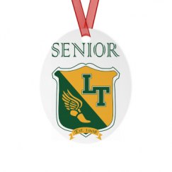 Metal Oval Christmas Ornament