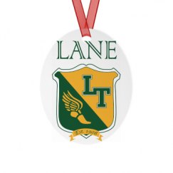 Metal Oval Christmas Ornament