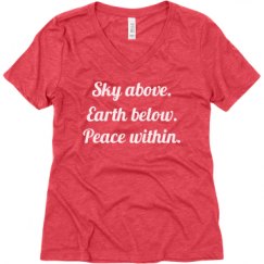 Ladies Relaxed Fit Super Soft Triblend V-Neck Tee