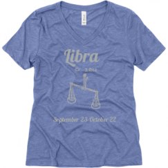 Ladies Relaxed Fit Super Soft Triblend V-Neck Tee