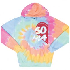 Unisex Tie-Dye Fleece Hoodie